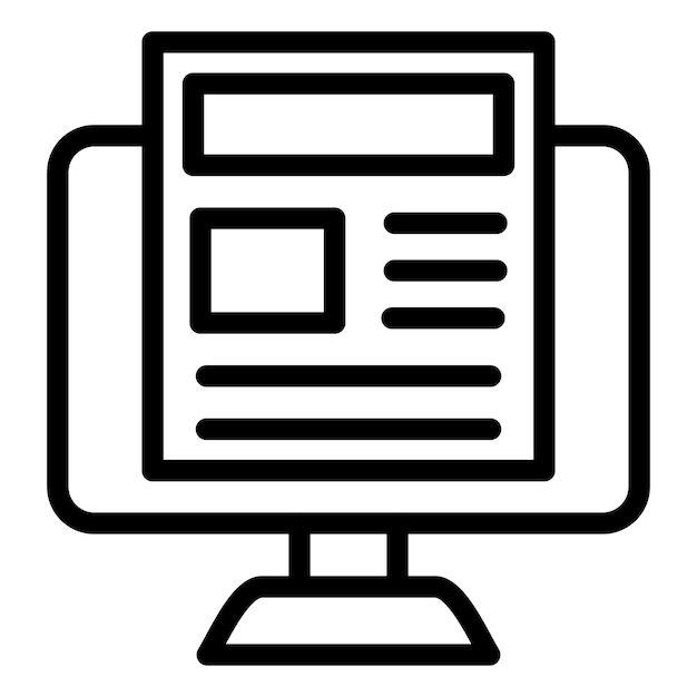 Vector Design Online Nieuws Icon Stijl