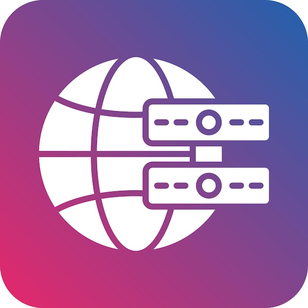 Vector Design Online Server Icon Stijl