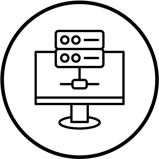 Vector Design Online Server Icon Stijl