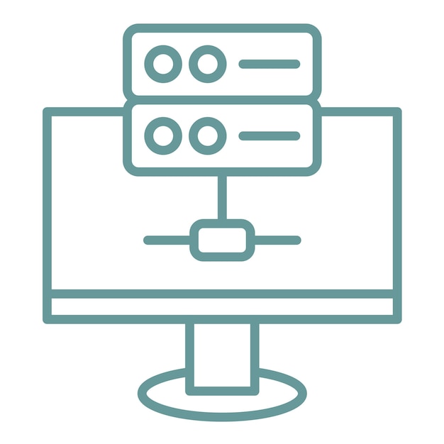 Vector Design Online Server Icon Stijl