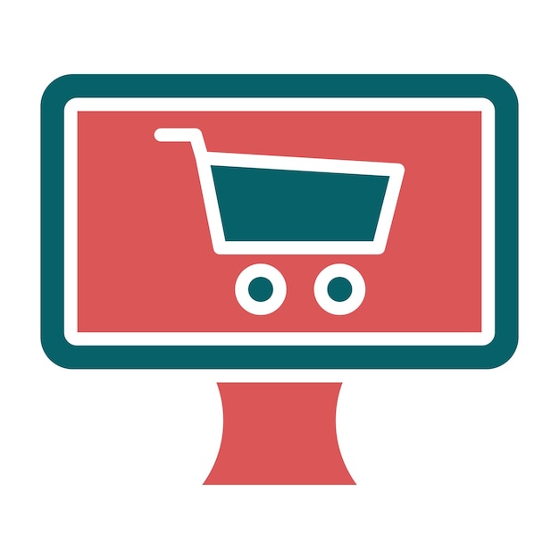 Vector vector design online shopping icon stijl