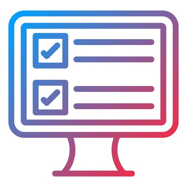 터 디자인 온라인 설문 조사 아이콘 스타일