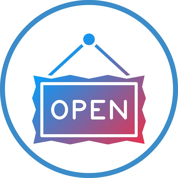 Vector vector design open tag icon style