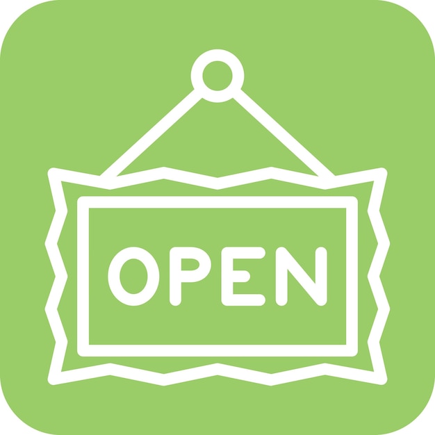 Vector vector design open tag icon style