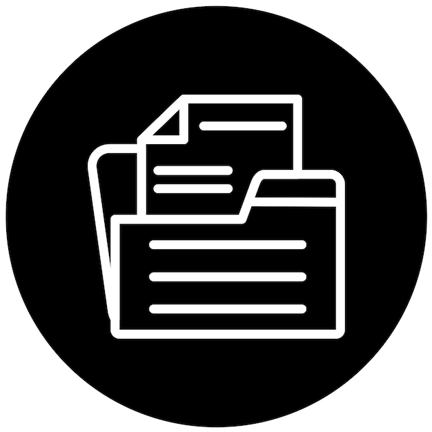 Vector Design Opened Folder Icon Style