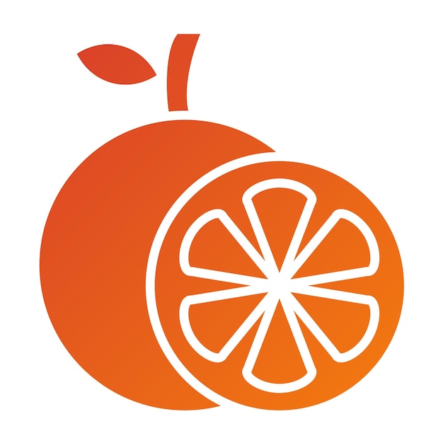 Vector Design Orange Icon Style