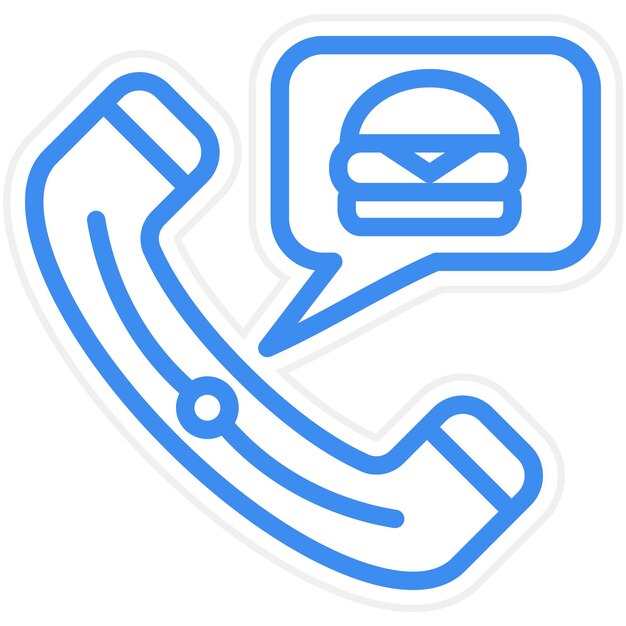 Vector vector design order food on call icon style