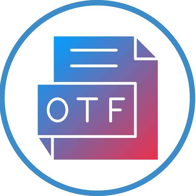 Вектор Векторный дизайн стиля иконки otf