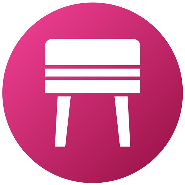 Vector Design Ottomaanse Stoel Icon Stijl