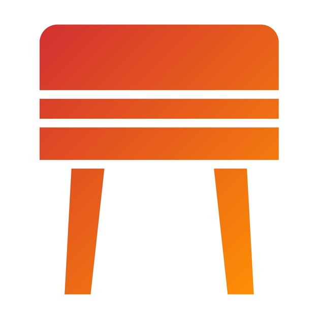 Vector Design Ottomaanse Stoel Icon Stijl