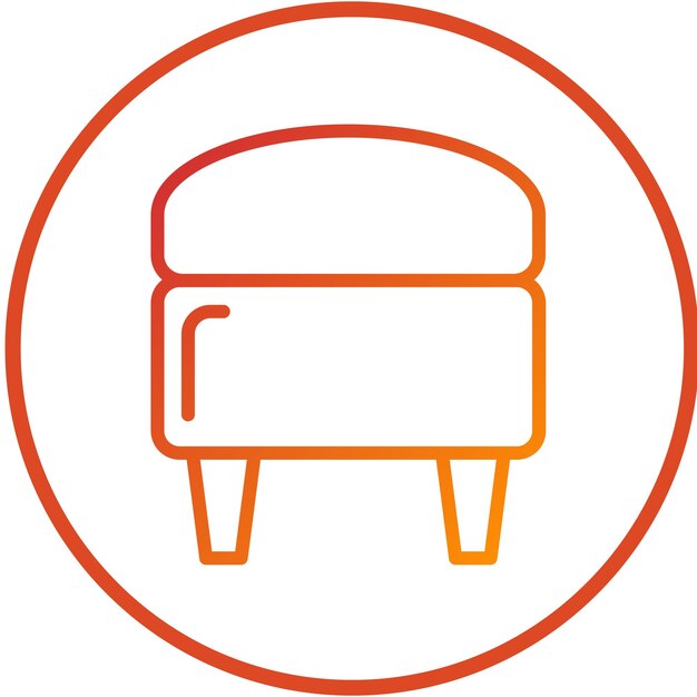 Vector Design Ottomaanse stoel Icon Style