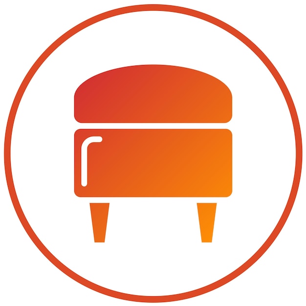 Vector Design Ottomaanse stoel Icon Style