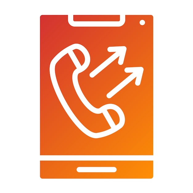 Vector vector design outbound calls icon style