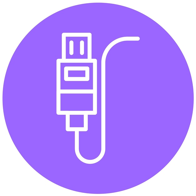 Vector design output connector icon style