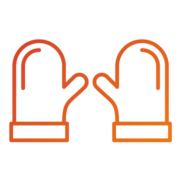 Векторный дизайн печи Mitt Icon Style