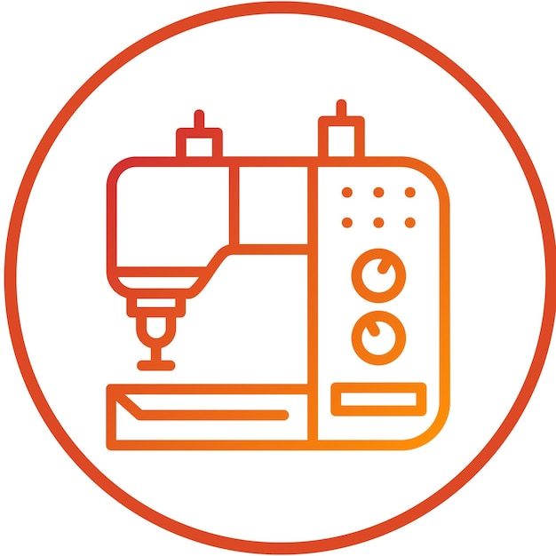 Vector vector design overlock machine icon style