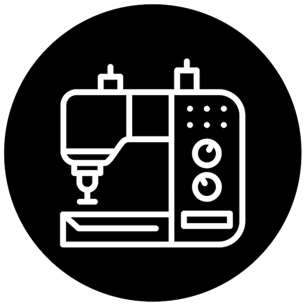 Vector vector design overlock machine icon style