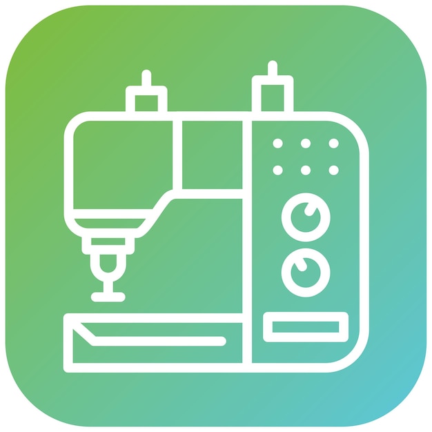 Vector vector design overlock machine icon style