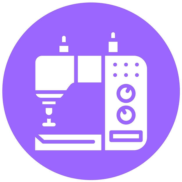 Vector vector design overlock machine icon style