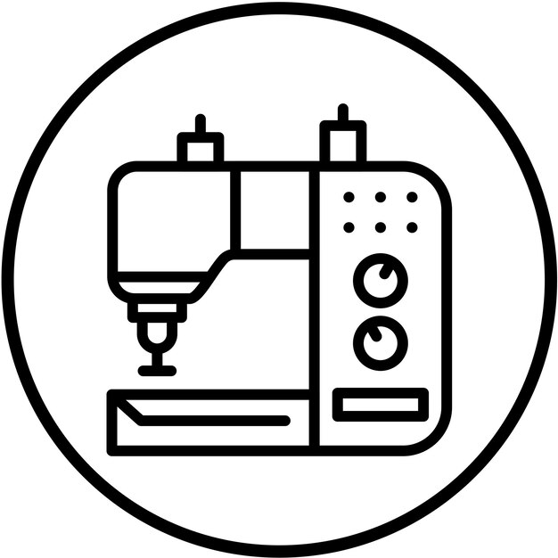 Vector vector design overlock machine icon style