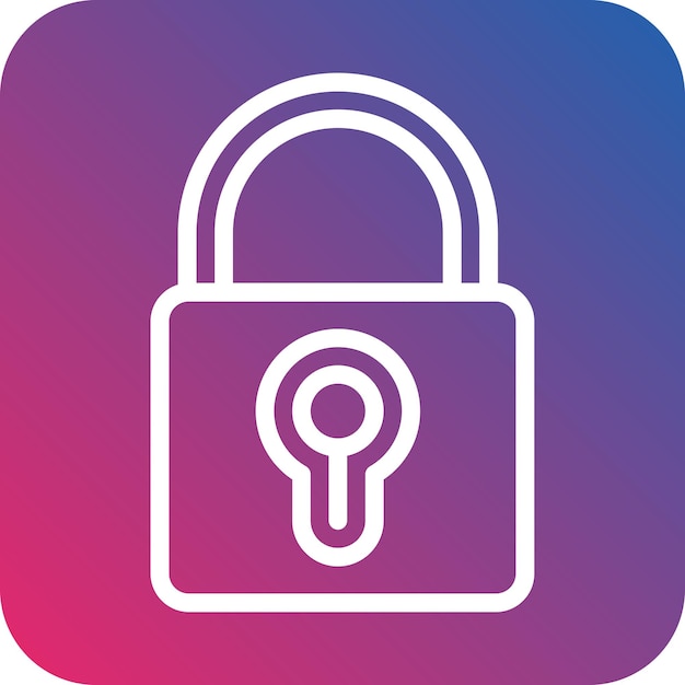 Vector Design Padlock Icon Style