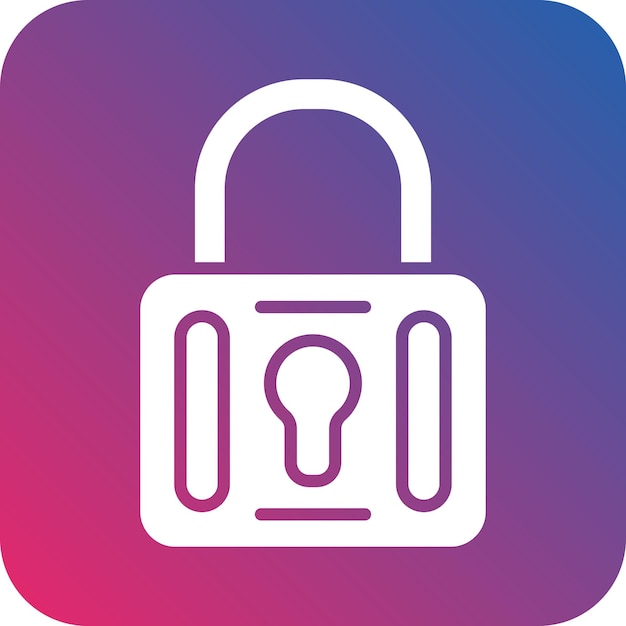 Vector Design Padlock Icon Style