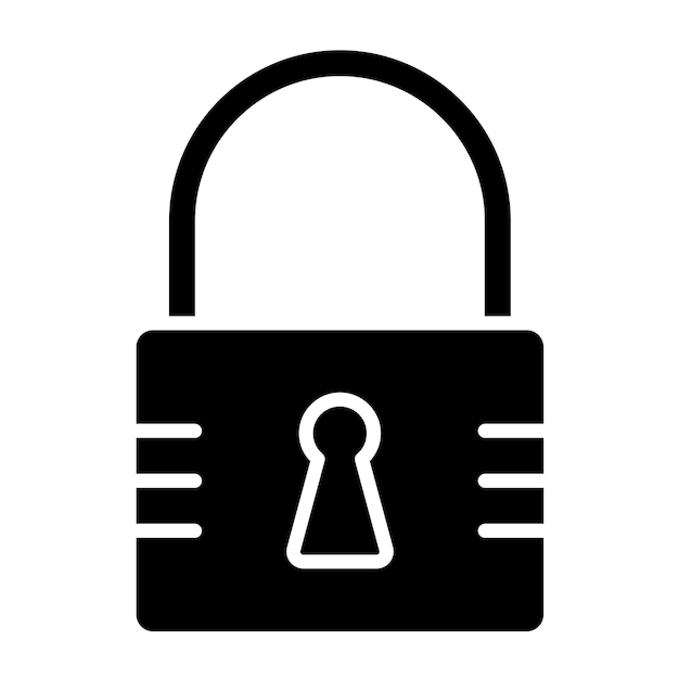 Vector Design Padlock Icon Style