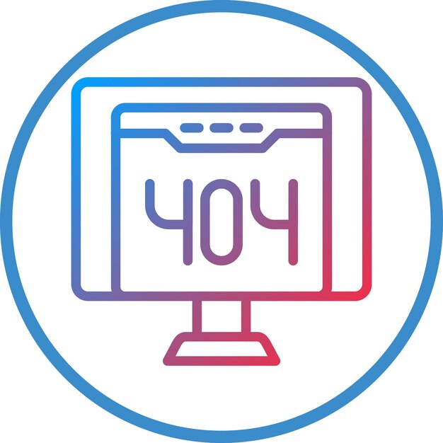 터 디자인 404 페이지 아이콘 스타일