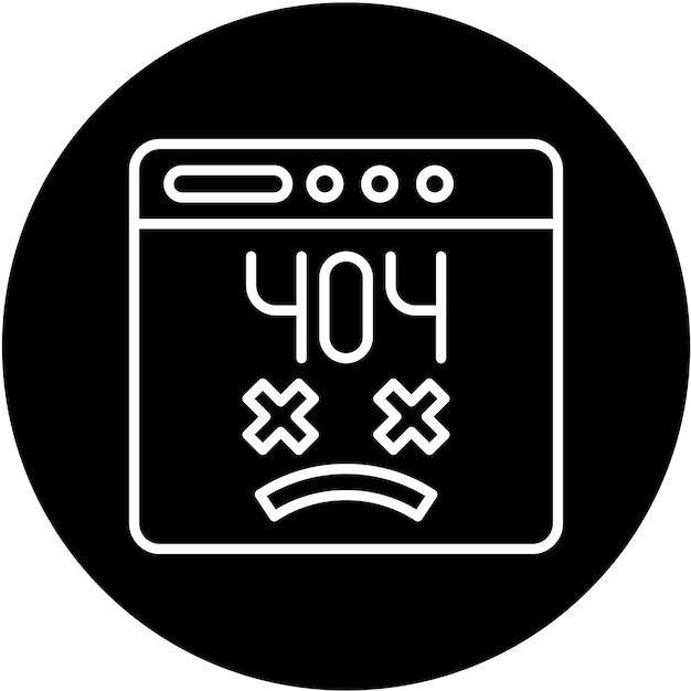 Vector Design Page Not Found Icon Style