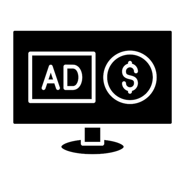 Vector design paid social advertising icon style