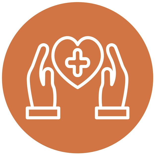 Vector vector design palliative care icon style