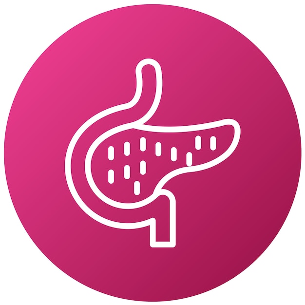 Vector design pancreatic cancer icon style (stilo di icona del cancro al pancreas vettoriale)