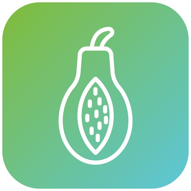 Vector Design Papaya Pizzazz Icon Style
