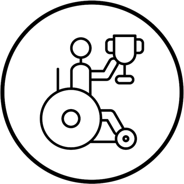 Vettore vector design paralympics icon style (stile di icona delle paralimpiadi vettoriale)
