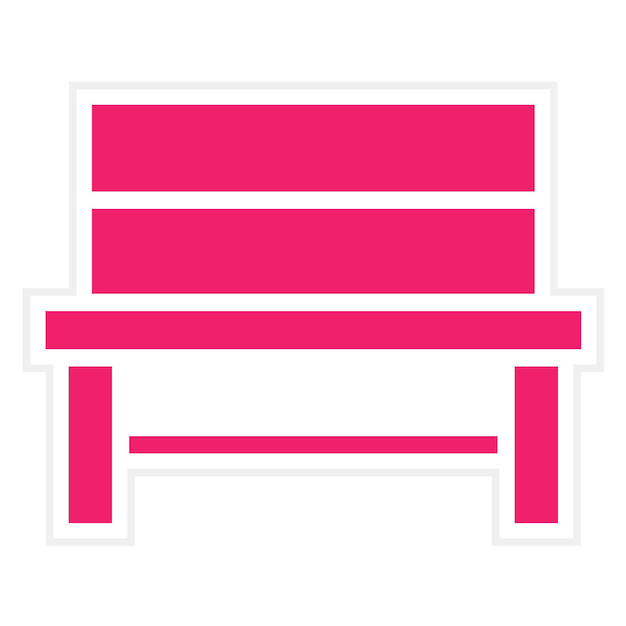 Vector Design Park Bench Icon Stijl