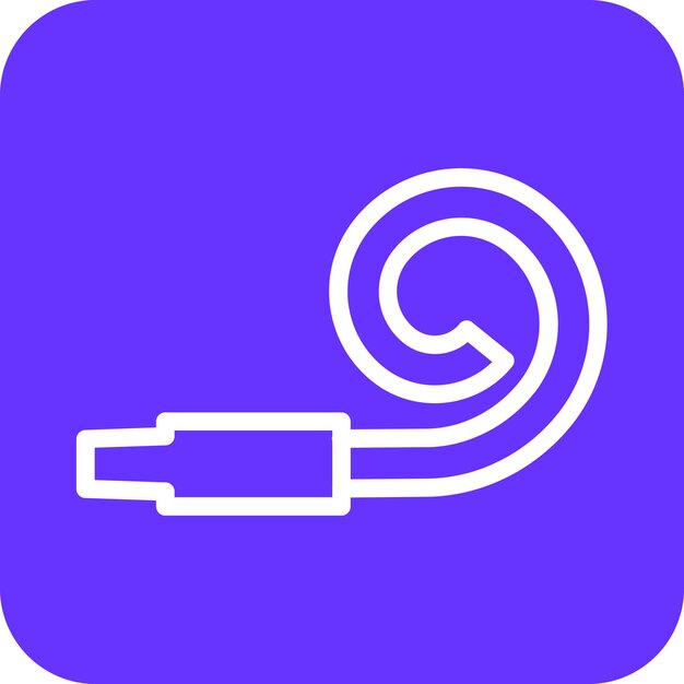 Vector Design Party Blower Icon Stijl