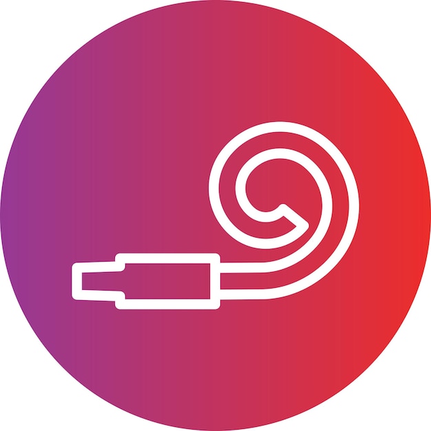 Vector Design Party Blower Icon Stijl