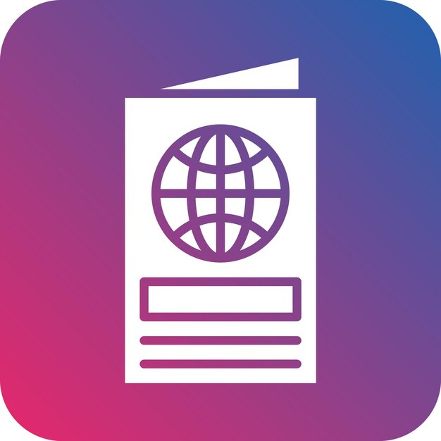 Vector vector design passport icon style