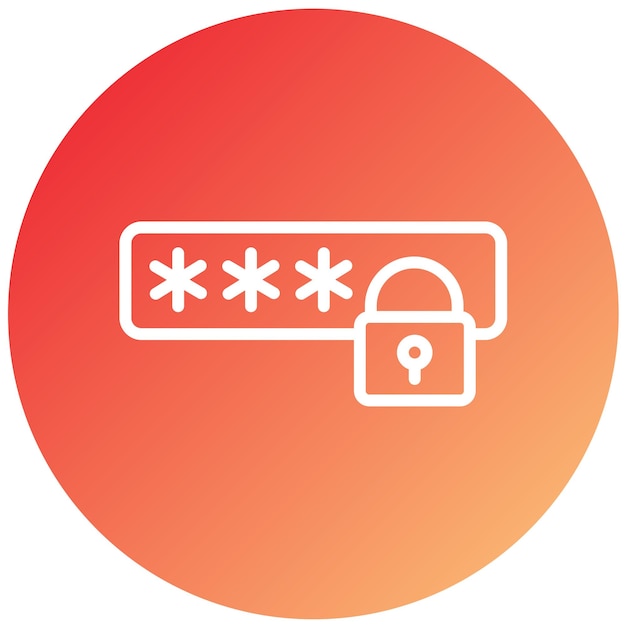 Vector Design Password Icon Style