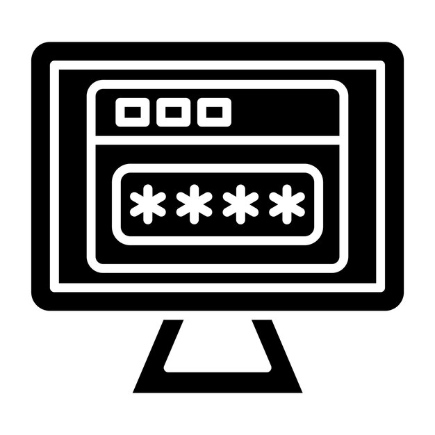 Vector Design Password Icon Style