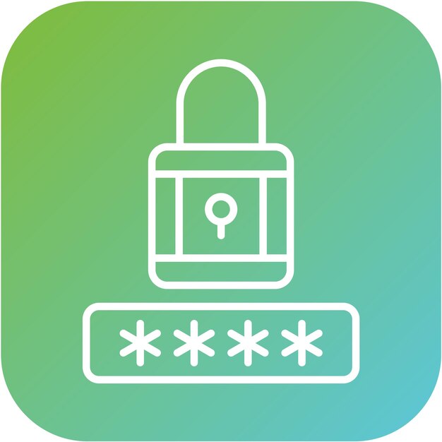 Vector Design Password Icon Style