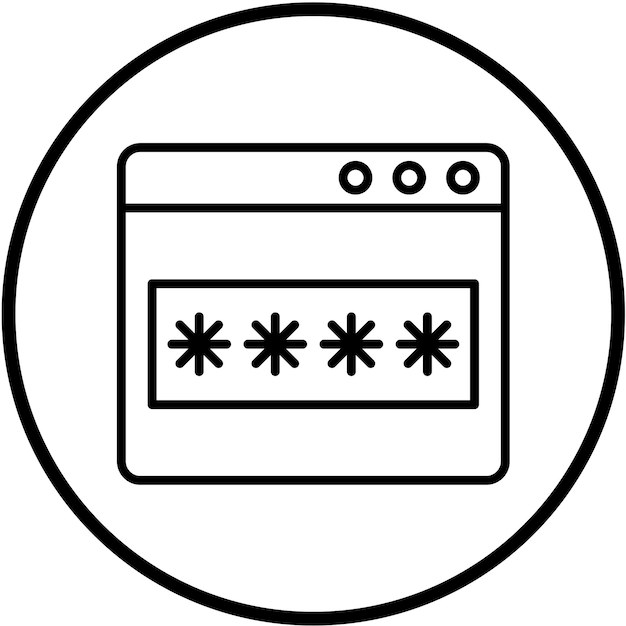 ベクトル デザイン パスワード アイコン スタイル