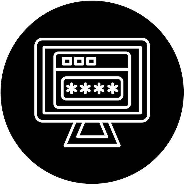 ベクトル デザイン パスワード アイコン スタイル