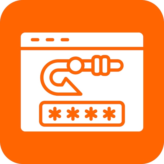 Vector Design Password Phishing Icon Style (Vector ontwerp wachtwoord phishing icoon stijl)