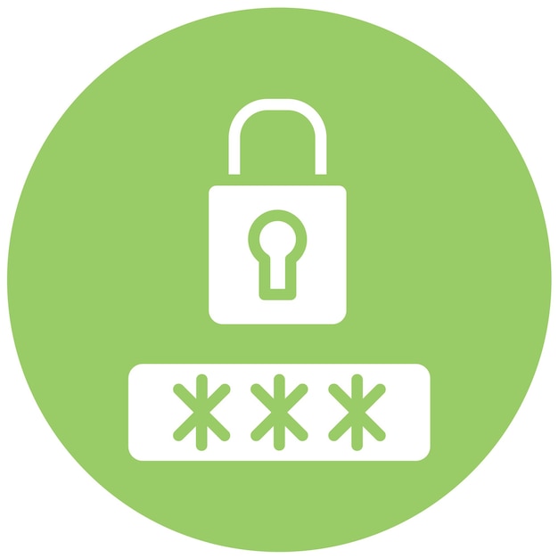 Vector Design Password Safe Icon Style