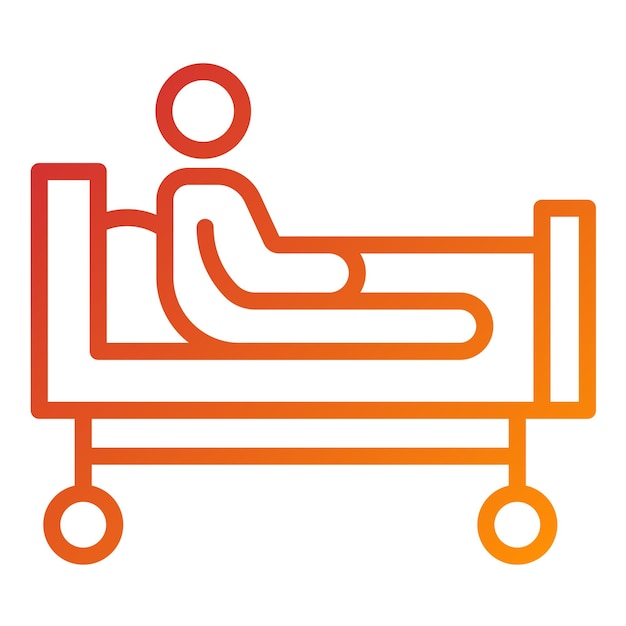 Vector Design Patient Bed Icon Style