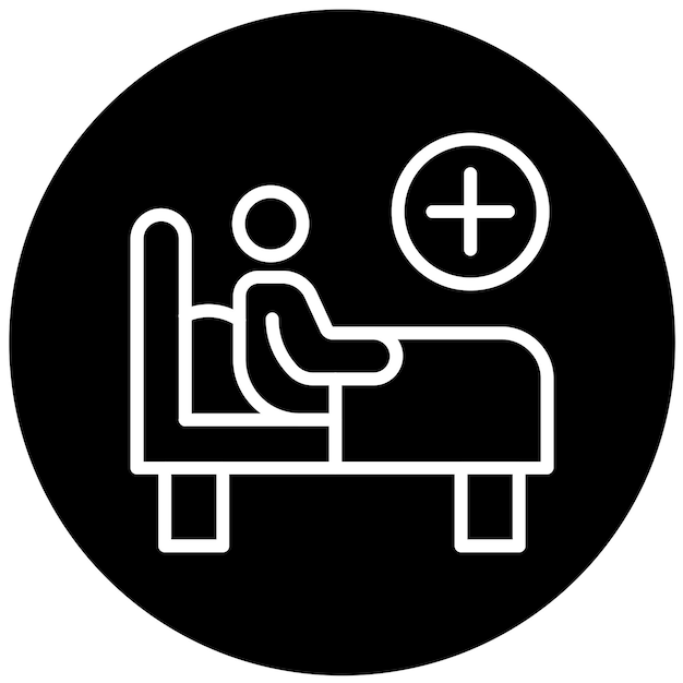 Vector vector design patient bedside icon style