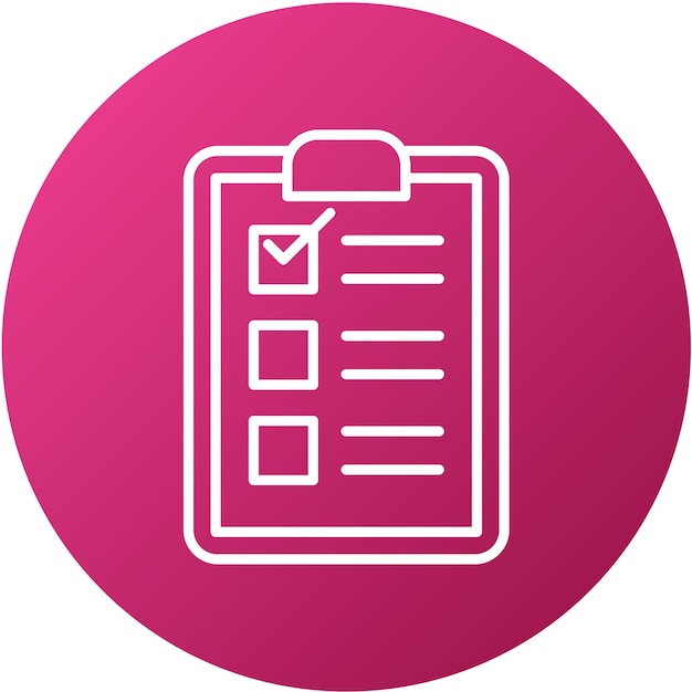 Vector Design Patient Checklist Icon Style