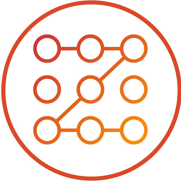Vector Design Pattern Lock Icon Style