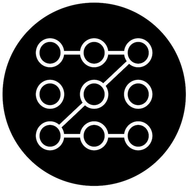 Vector Design Pattern Lock Icon Style